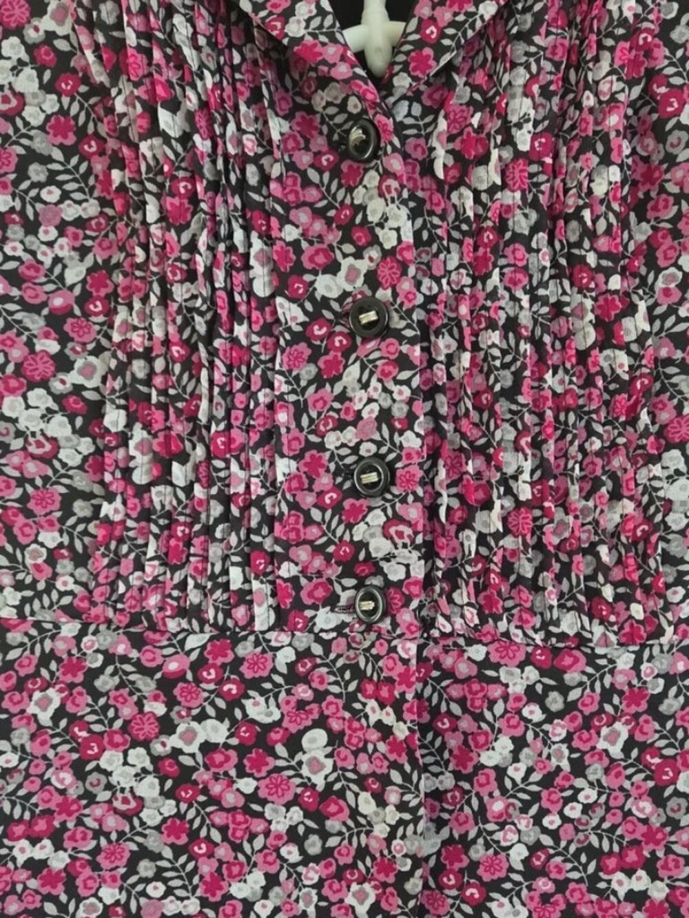 Danny & Nicole Skirt Set Black Pink White Peplum blouse and A-line skirt Size 4P - Picture 5 of 7